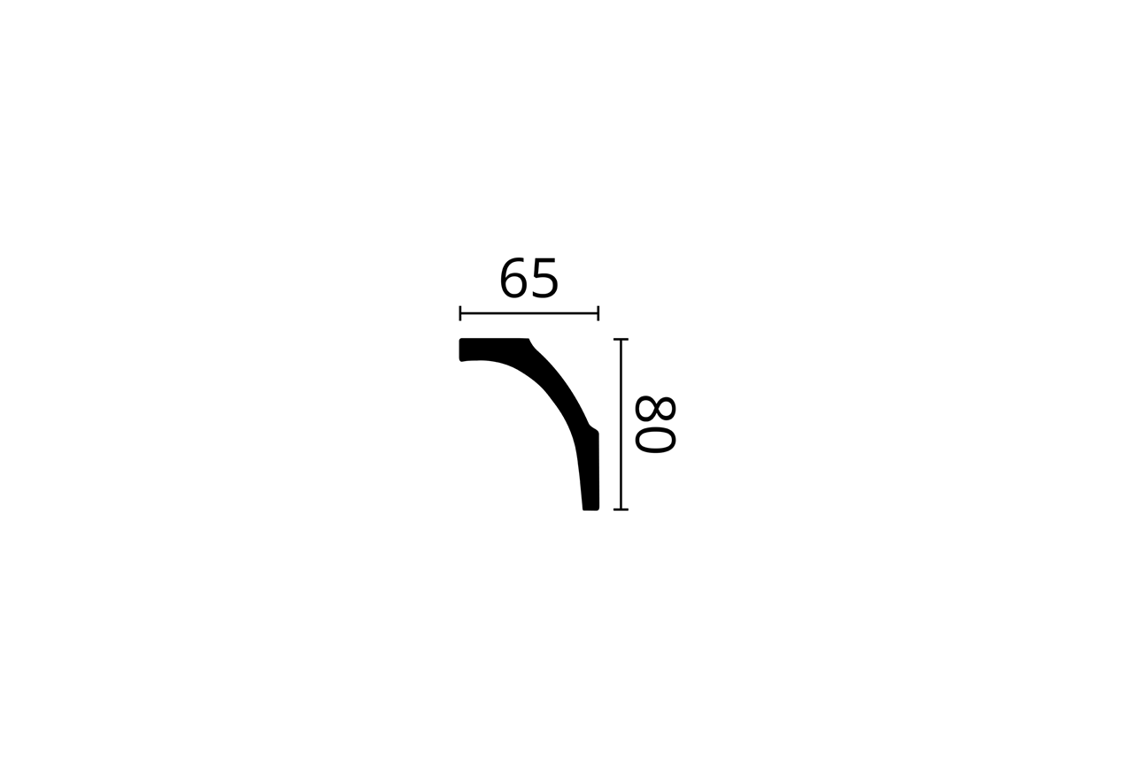 Deckenleiste D5 2 St. 2 m x 35 x 35 mm